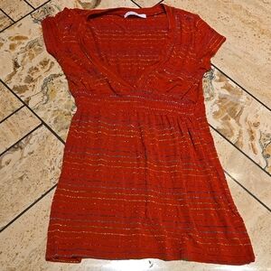 Red Striped Women's Dress